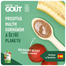 Good Gout BIO Ovesný dezert s jahodou a banánem 3x 90 g