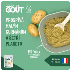 Good Gout BIO Pórek s brambůrkem a treskou 3x (190 g)