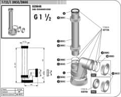 Texim Dřezový sifon DN 50 6/4" T-733/I