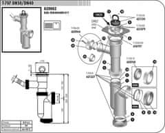 Texim Sifon dřezový DN 40/50 s přípojkou nerez mřížka 70mm T 707