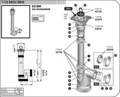 Texim Sifon dřezový DN 50/40 nerezová mřížka 70mm T 733