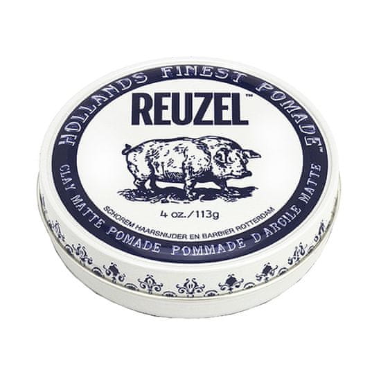 Reuzel Clay Matte Pomade - modelovací jíl na vlasy na vodní bázi, 113 g