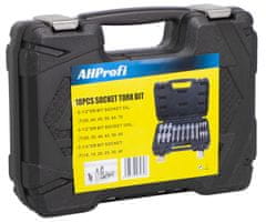 AHProfi Hlavice s bity TORX 18 ks 1/2" a 1/4" v kovovém boxu - AH121801