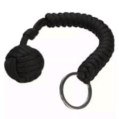 Northix Paracord s míčem pro sebeobranu - černý 