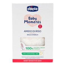 Chicco Škrob dětský rýžový do koupele zklidňující Baby Moments Sensitive 100 % bio 250 g