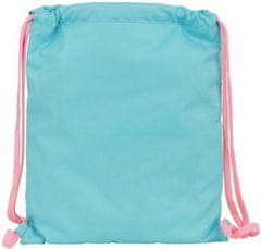 CurePink Pytlík se šňůrkami - gym bag Benetton: Candy (35 x 40 cm) tyrkysový polyester