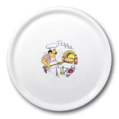 shumee Odolný talíř na pizzu z porcelánu Speciale zdobený 330mm - sada 6 ks