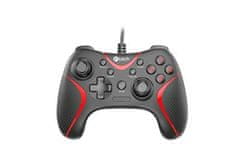 C-Tech Gamepad Theon pro PC/PS3, 2 programovatelná makro tlačítka, 2x analog, X-input, vibrační, 1,8