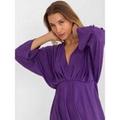 ITALY MODA Dámské šaty se širokými rukávy ZAYANA tmavě fialové DHJ-SK-11981B.19_392622 Univerzální