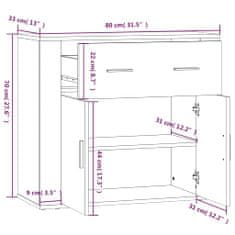 Vidaxl Skříň highboard kouřový dub kompozitní dřevo