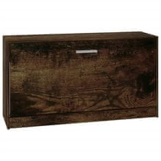 Greatstore Lavice s botníkem kouřový dub 80x24x45 cm kompozitní dřevo