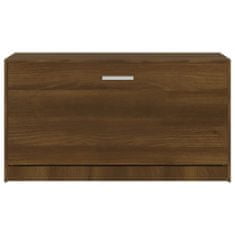 Greatstore Lavice s botníkem hnědý dub 80x24x45 cm kompozitní dřevo