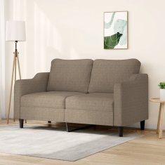 Greatstore 2místná pohovka taupe 140 cm textil