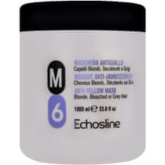 Echosline M6 Anti-Yellow Mask - maska neutralizující žluté tóny pro blond, zesvětlené a šedivé vlasy 1000ml