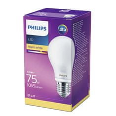 Philips LED žárovka E27 A60 8,5W = 75W 1055lm 2700K Teplá bílá 300°