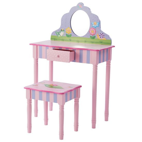 Teamson Fantasy Fields - Nábytek na hraní-Magic Garden Play Vanity Table and Stool Set