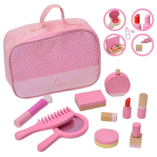 Teamson Teamson Kids - Fashion Polka Dot Print Chloe Wooden Vanity Accessories Makeup kit