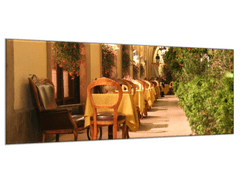 Glasdekor Obraz skleněný venkovní restaurace - Rozměry-obdélník: 100 x 150 cm