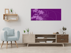 Glasdekor Obraz skleněný abstraktní fialový květ - Rozměry-obdélník: 70 x 90 cm