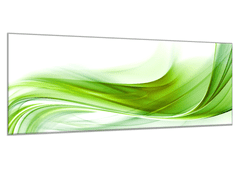 Glasdekor Obraz skleněný abstrakt zelená vlna - Rozměry-obdélník: 30 x 60 cm