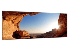 Glasdekor Obraz skleněný skály v západu slunce - Rozměry-obdélník: 65 x 90 cm