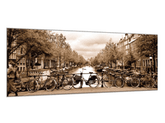 Glasdekor Obraz skleněný centrum Amsterdamu - Rozměry-obdélník: 50 x 100 cm