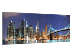 Glasdekor Obraz skleněný město New York Manhattan - Rozměry-obdélník: 60 x 80 cm