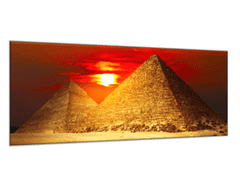 Glasdekor Obraz skleněný pyramidy údolí Gizy - Rozměry-obdélník: 65 x 90 cm