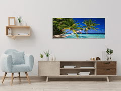 Glasdekor Obraz skleněný tropický ráj Maledivy - Rozměry-obdélník: 60 x 100 cm