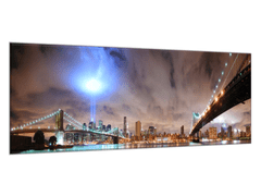 Glasdekor Obraz skleněný večerní město New York - Rozměry-obdélník: 40 x 60 cm