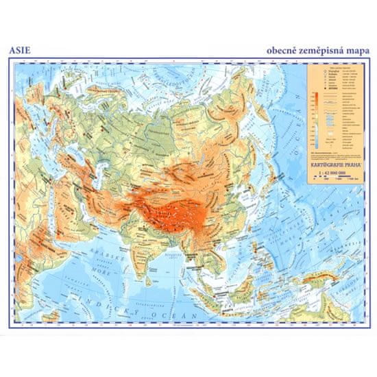 Asie Obecně zeměpisná mapa - 1:42 000 000