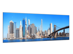 Glasdekor Obraz skleněný město New York - Manhattan - Rozměry-obdélník: 60 x 90 cm