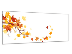 Glasdekor Obraz skleněný podzimní javorové listí - Rozměry-obdélník: 30 x 60 cm