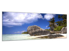 Glasdekor Obraz skleněný písečná pláž a moře - Rozměry-obdélník: 30 x 60 cm