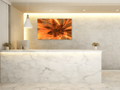 Glasdekor Obraz skleněný abstraktní ohnivý květ - Rozměry-obdélník: 60 x 70 cm