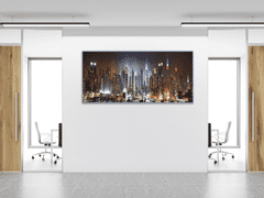 Glasdekor Obraz skleněný město noční New York - Rozměry-obdélník: 60 x 120 cm