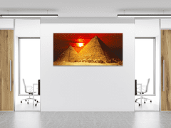 Glasdekor Obraz skleněný pyramidy údolí Gizy - Rozměry-obdélník: 65 x 90 cm