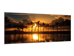Glasdekor Obraz skleněný západ slunce nad mořem - Rozměry-obdélník: 60 x 80 cm