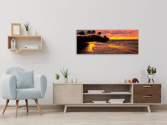 Glasdekor Obraz skleněný tropické moře v západu slunce - Rozměry-obdélník: 100 x 150 cm