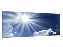 Glasdekor Obraz skleněný slunce na modrém nebi - Rozměry-obdélník: 40 x 60 cm