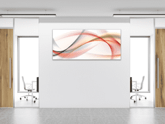 Glasdekor Obraz skleněný světlá červeno žlutá vlna - Rozměry-obdélník: 65 x 110 cm