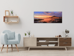Glasdekor Obraz skleněný západ slunce s odrazem v moři - Rozměry-obdélník: 70 x 80 cm