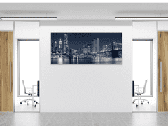 Glasdekor Obraz skleněný město noční Manhattan - Rozměry-obdélník: 50 x 100 cm