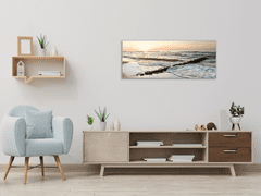 Glasdekor Obraz skleněný západ slunce u moře - Rozměry-obdélník: 30 x 60 cm