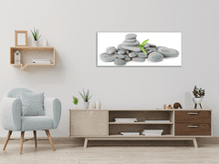 Glasdekor Obraz skleněný šedý zen kámen - Rozměry-obdélník: 52 x 60 cm