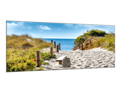 Glasdekor Obraz skleněný pláž Baltského moře - Rozměry-obdélník: 30 x 60 cm