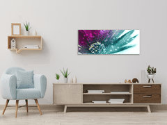 Glasdekor Obraz skleněný abstraktní květ kopretiny - Rozměry-obdélník: 40 x 60 cm