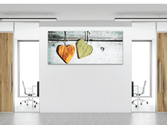 Glasdekor Obraz skleněný rustikální srdce - Rozměry-obdélník: 60 x 70 cm