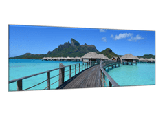 Glasdekor Obraz skleněný ostrov Bora Bora - Rozměry-obdélník: 70 x 80 cm