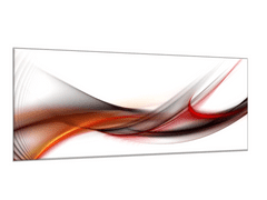 Glasdekor Obraz skleněný tmavě červená vlna - Rozměry-obdélník: 40 x 60 cm